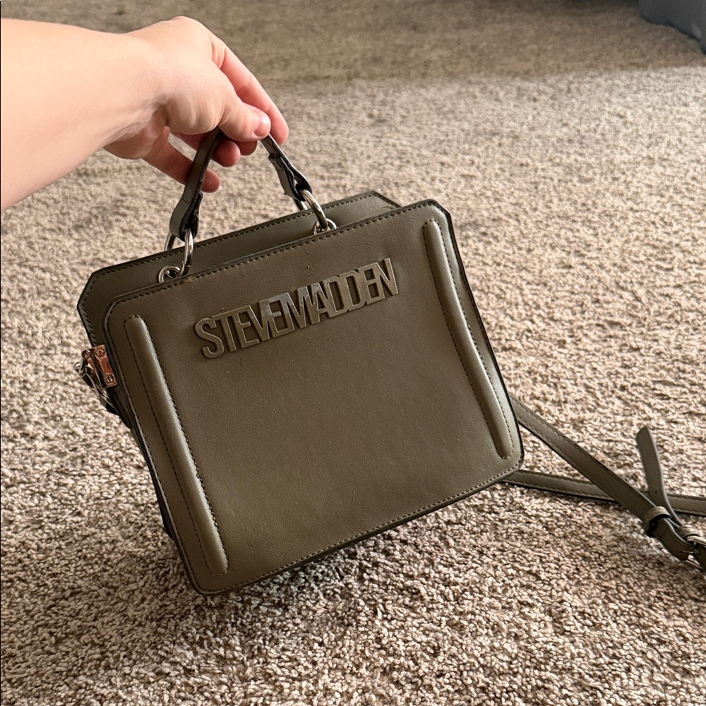 Steve Madden Khaki Green Satchel